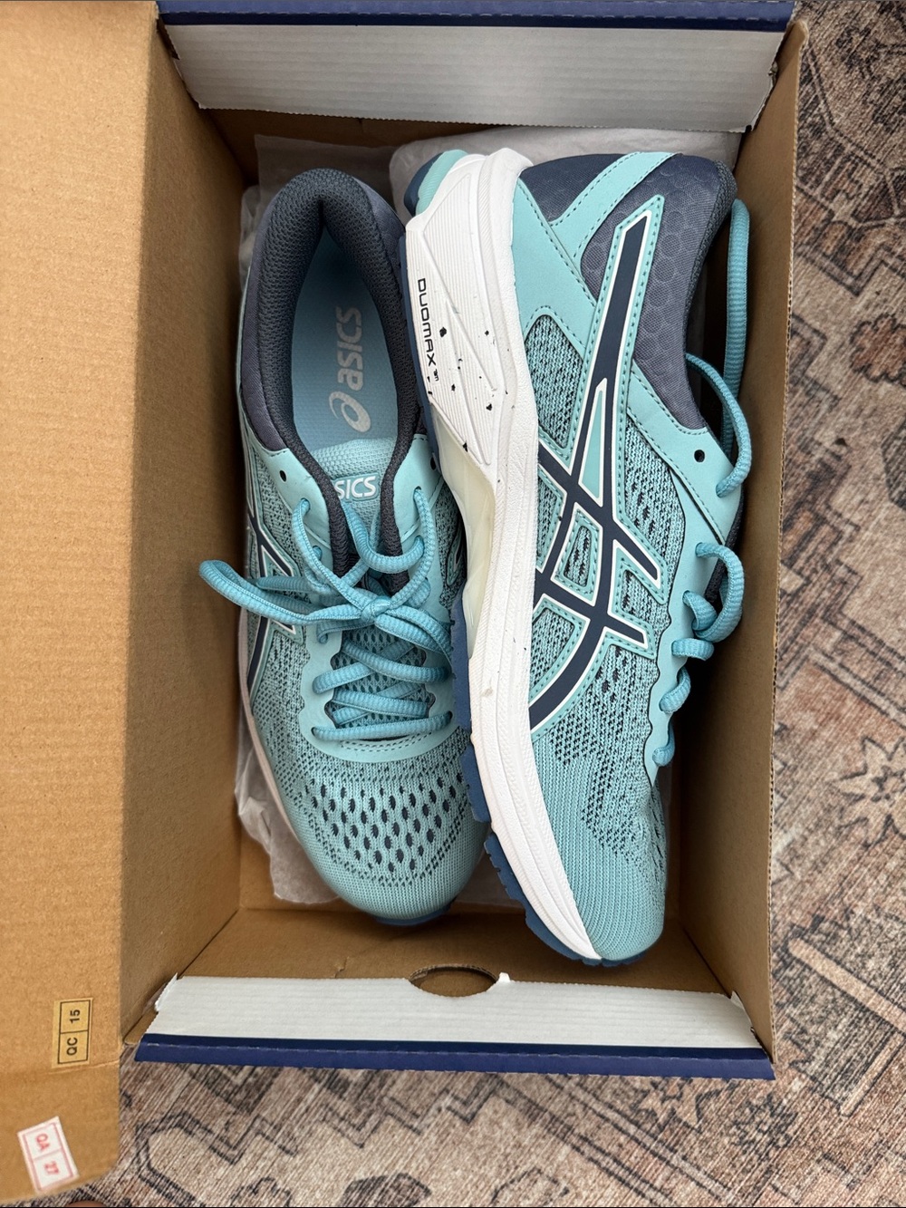Asics Women's Teal and Navy Running Shoes